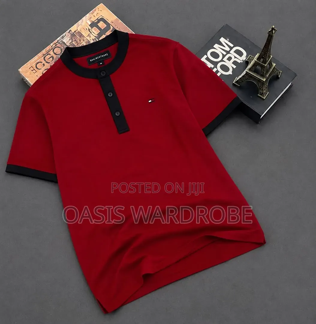 Tommy Hilfiger Bishop Collar Design T-Shirts