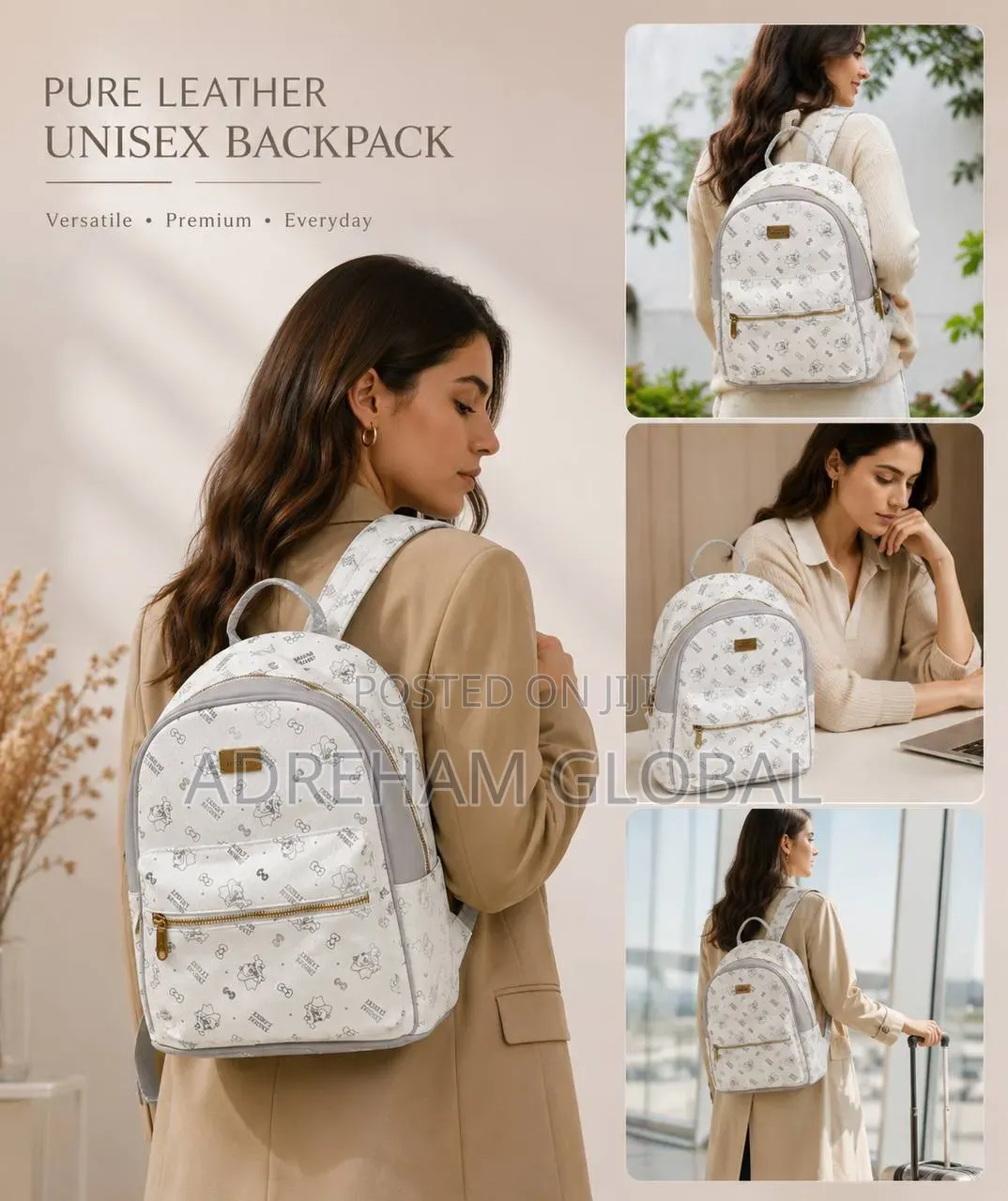 Quality Pure Leather Fancy Backpack Bag