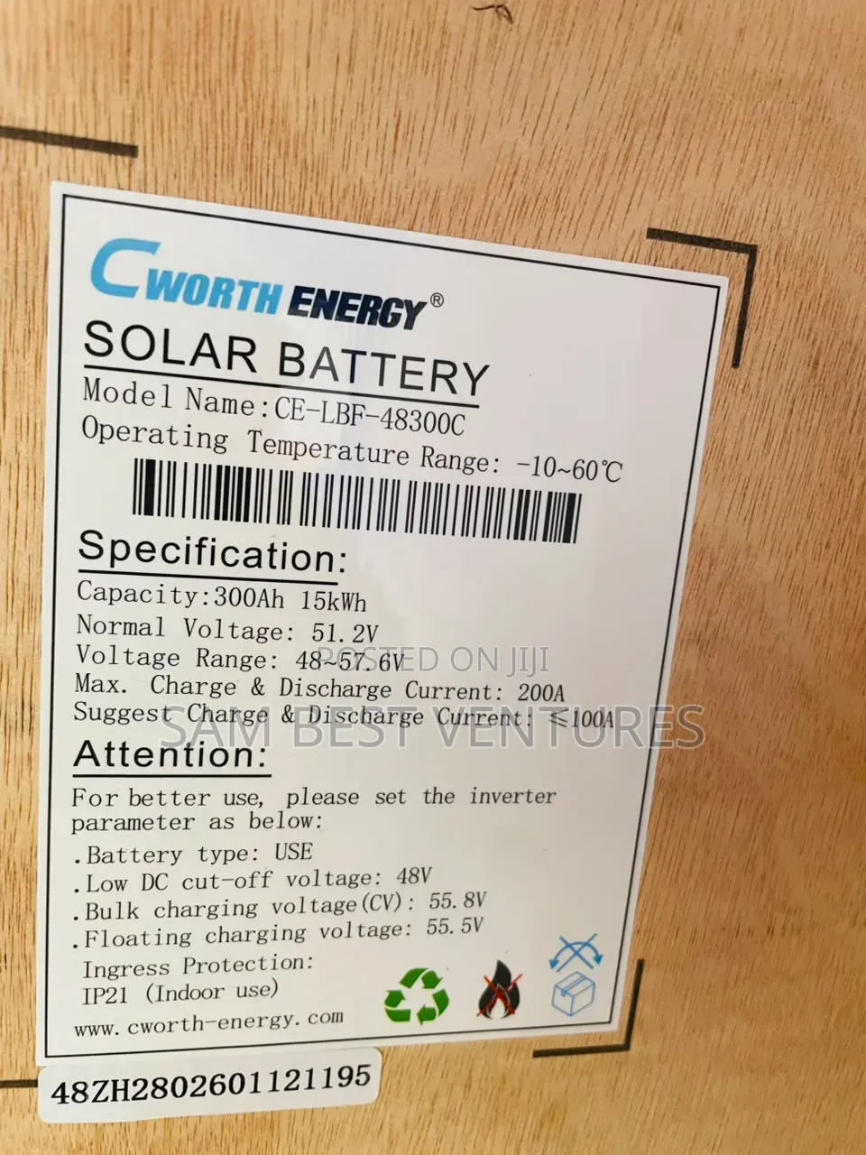 15kwh 51.2v C-Worth Energy Solar Lithium Batteries