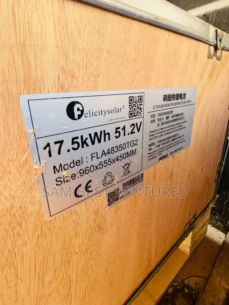 17.5kwh 51.2v Felicity Solar Lithium Batteries