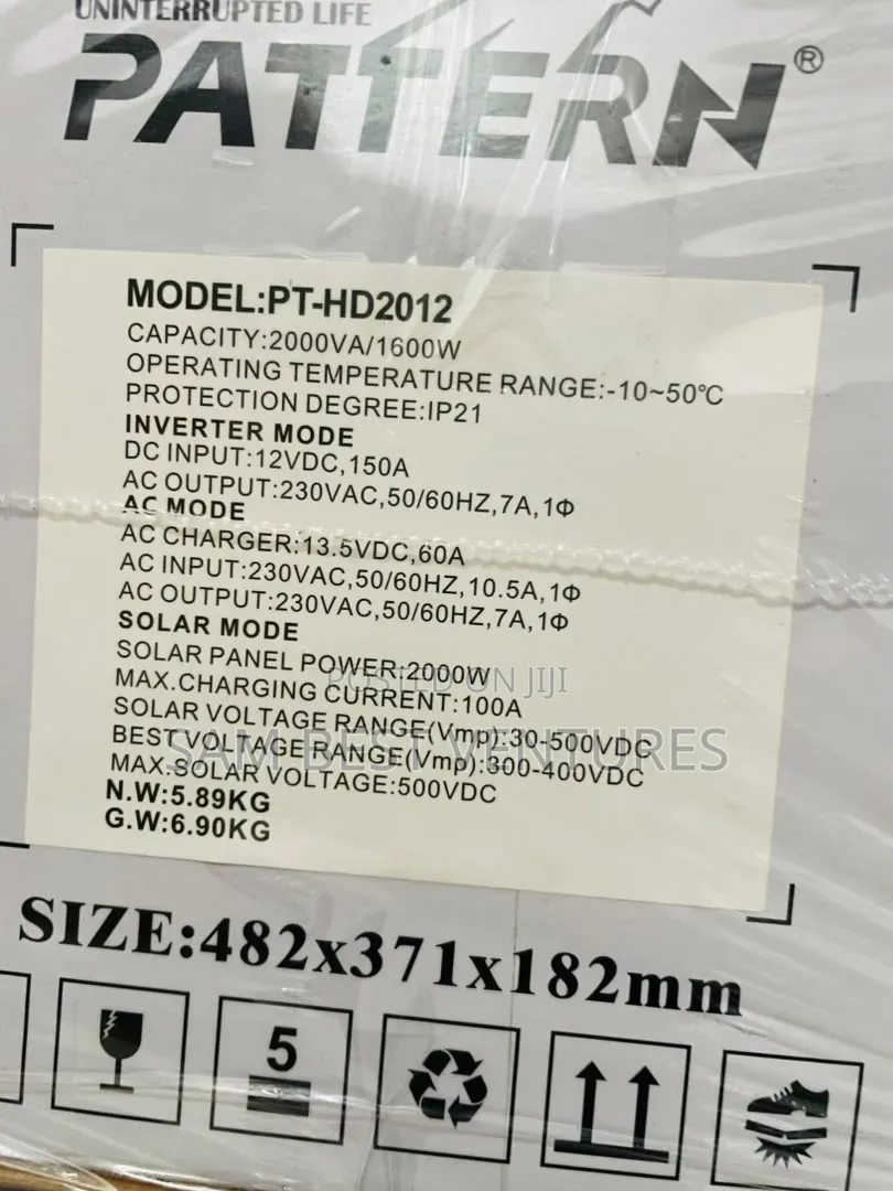 2kva 12v Pattern Solar Hybrid Inverter