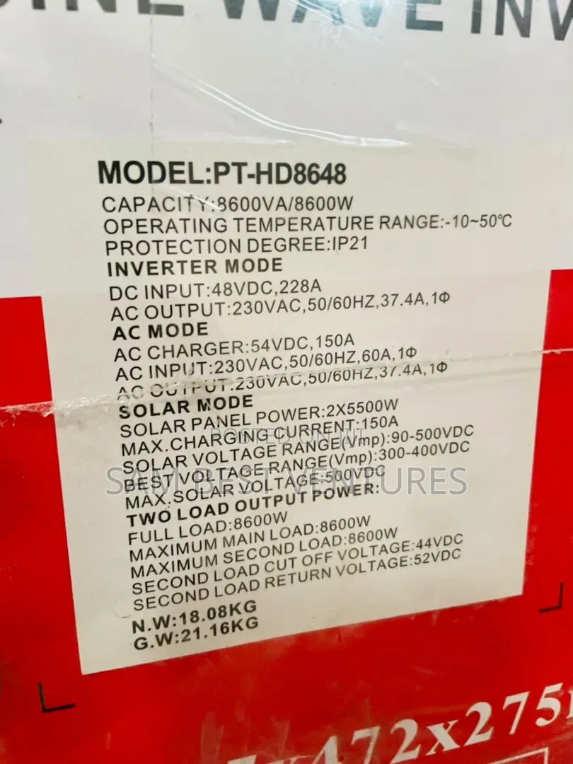 8.6kva 48v Sunfit Solar Hybrid Inverter