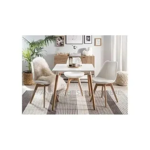 Dining Table With 4 Sitters Wooden Legs Chairs