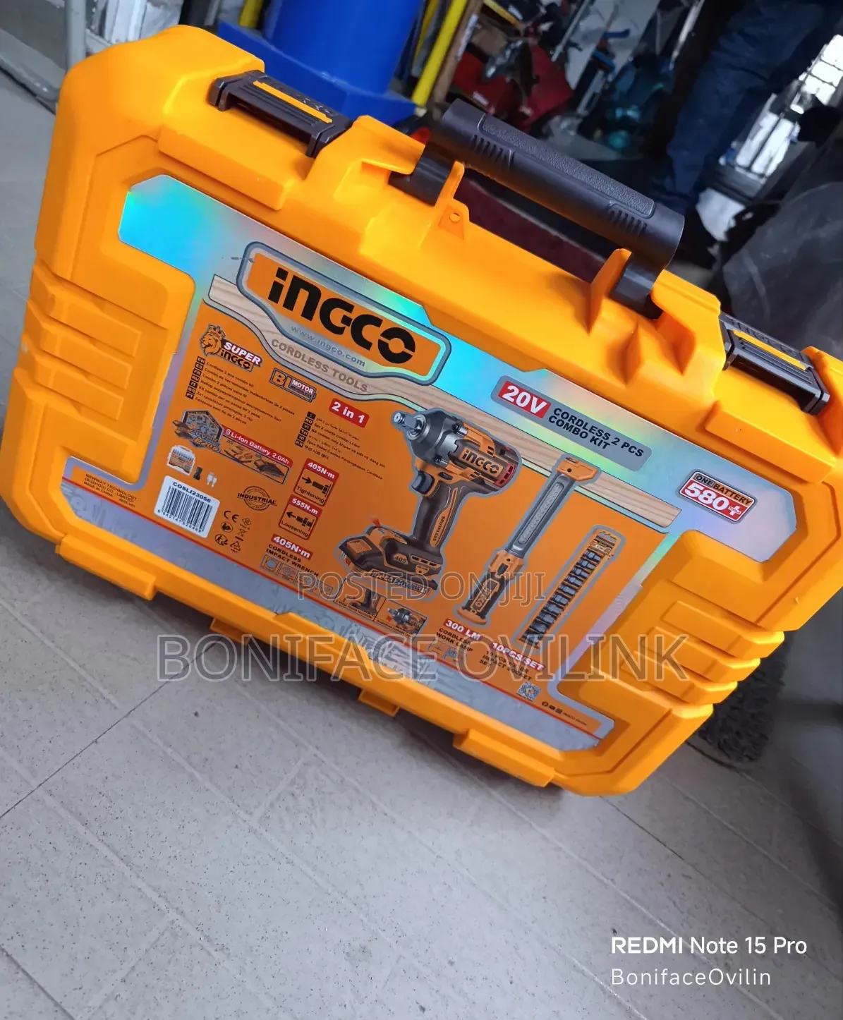 INGCO 20V Cordless Impact 2-Piece Combo Kit COSLI23056