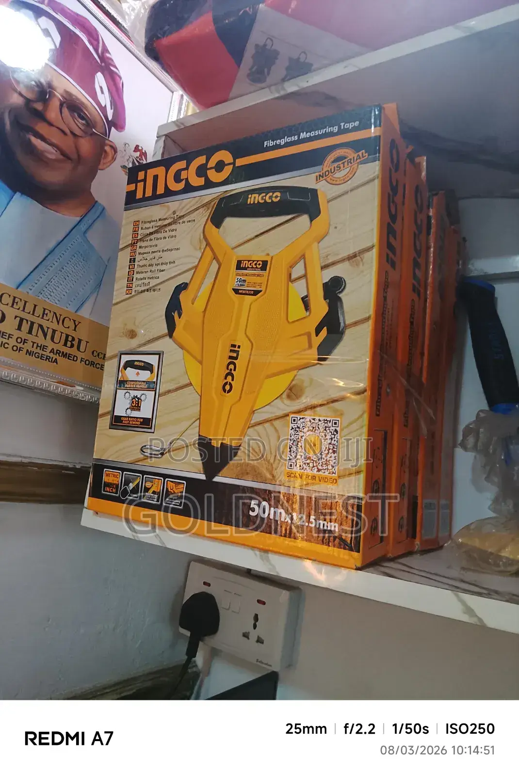 INGCO Industrial Fiberglass Measuring Tape