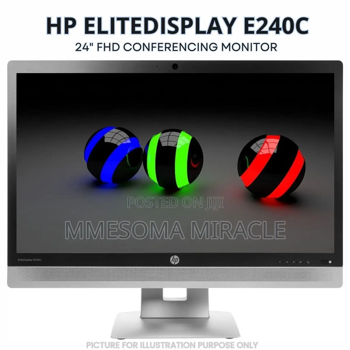 HP EliteDisplay E240c 24” Video Conferencing Monitor