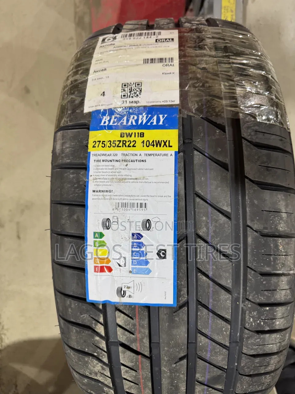  Brand New Bearway BW118 – 275/35zr22  2years Warranty Original