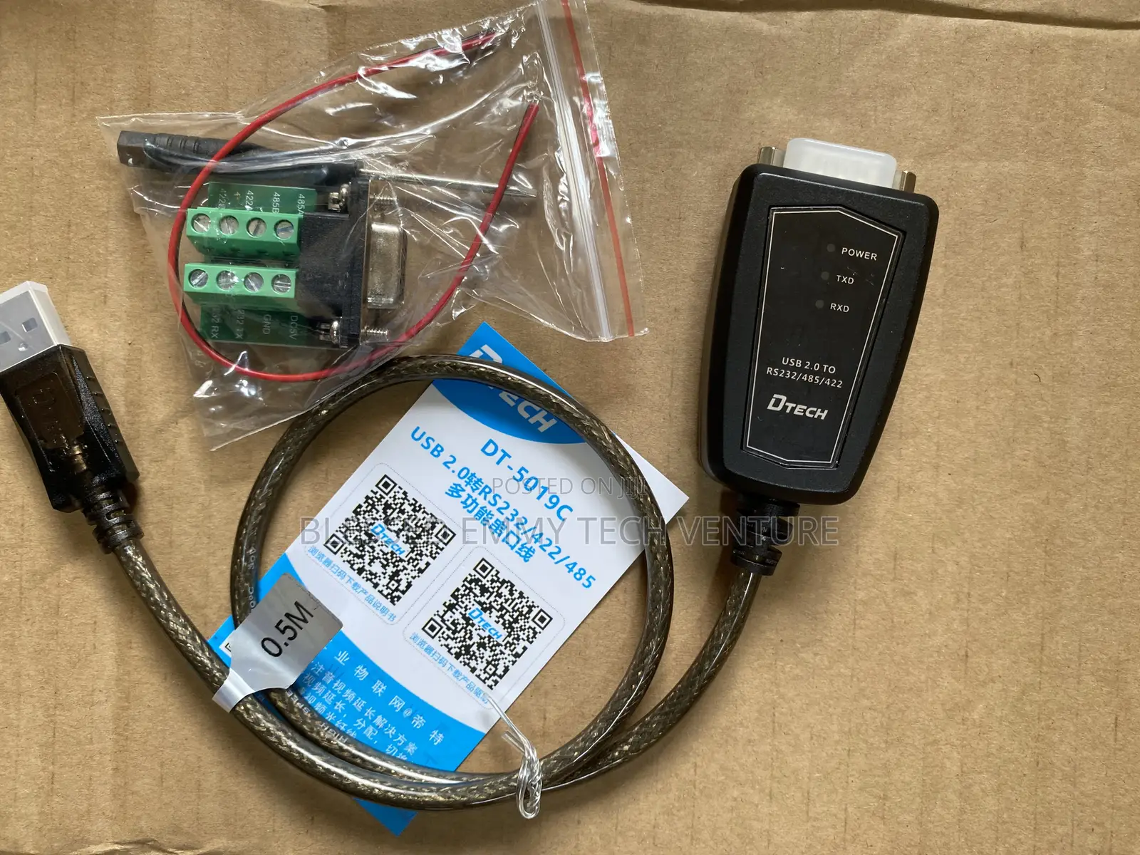 DTech USB to RS485 RS422 R232 Serial Adapter 0.5M,3 in 1