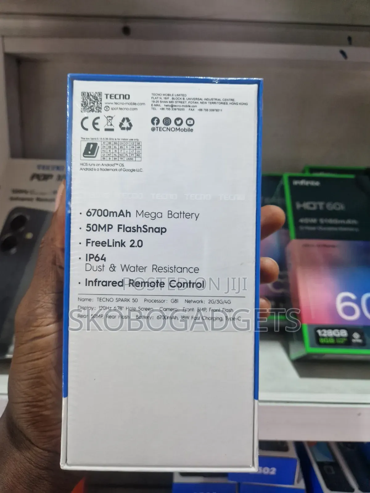 New Tecno Spark 50 128 GB Blue