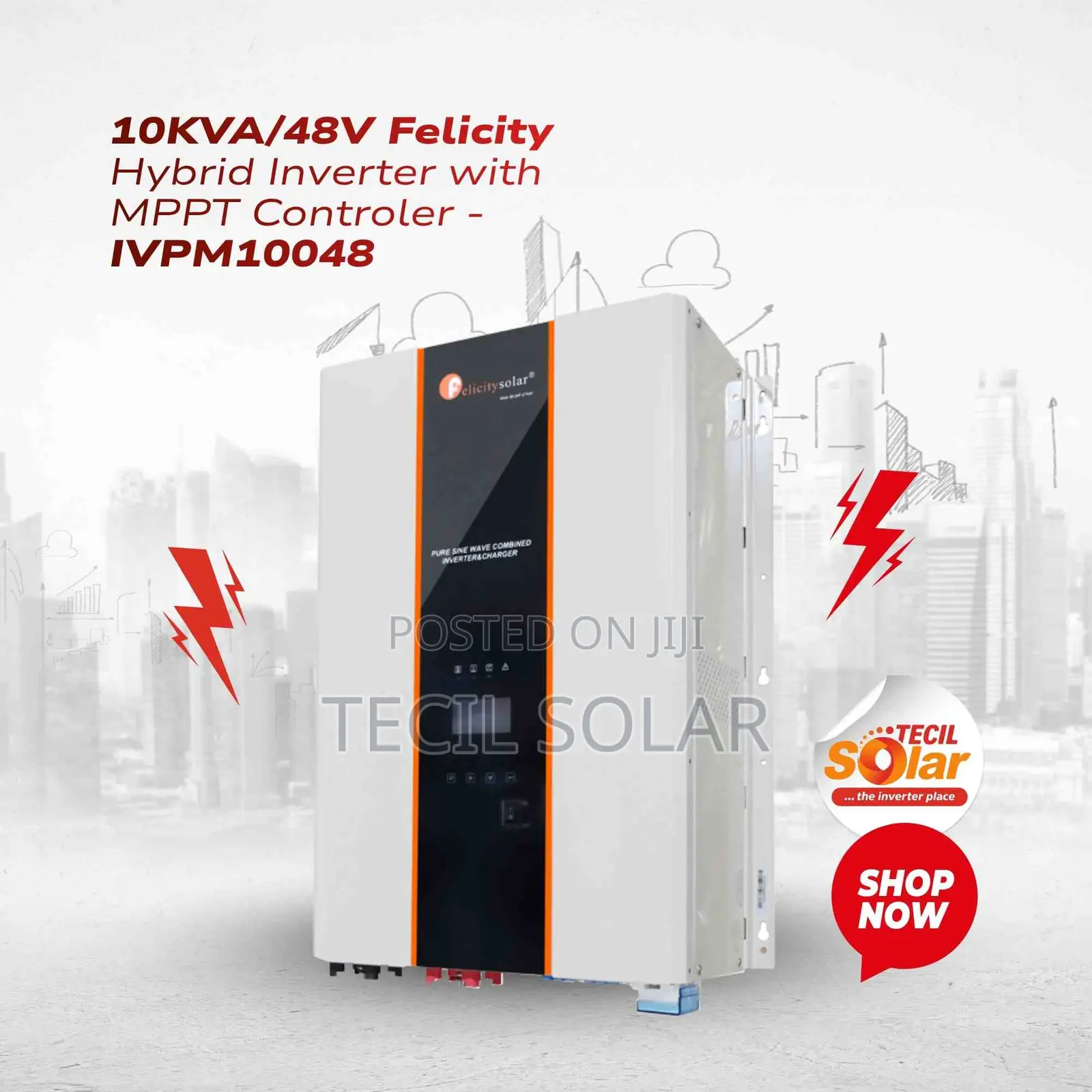 10kva/48v Felicity Hybrid Inverter With MPPT Controler -IVPM10048