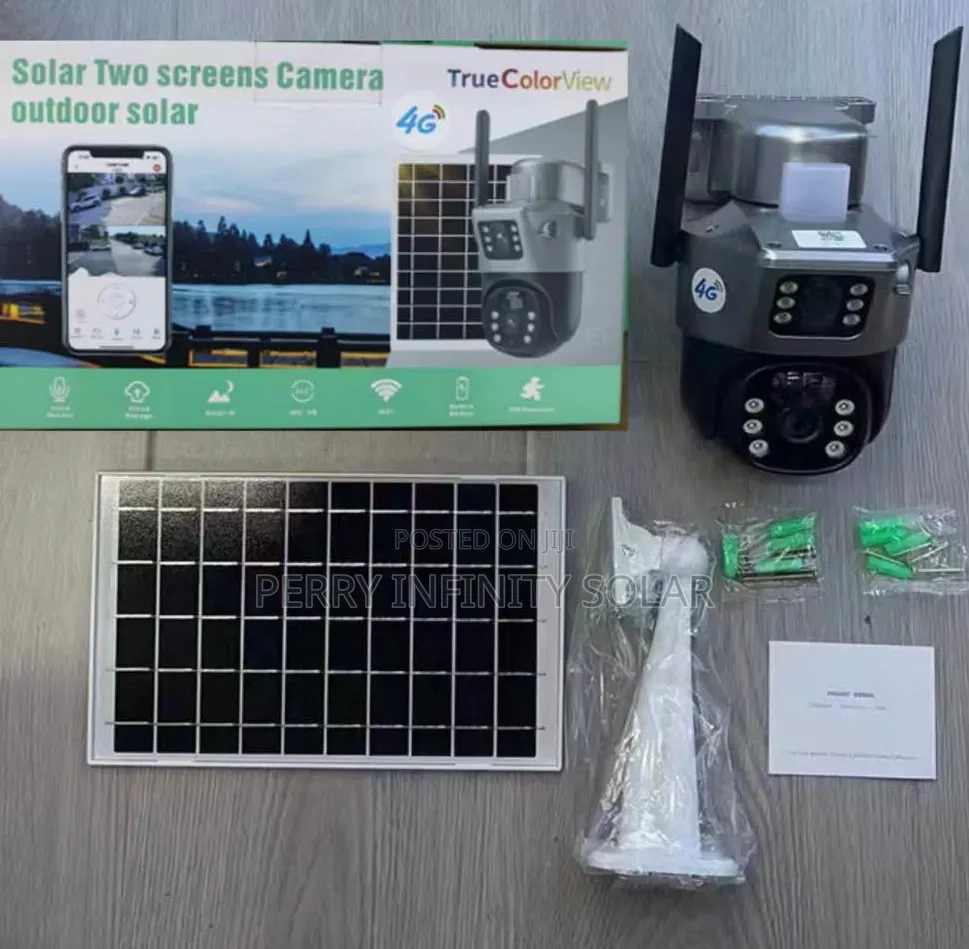 2-Lens Solar CCTV Camera | PTZ | 4g/WiFi | AI | Color Night Vision