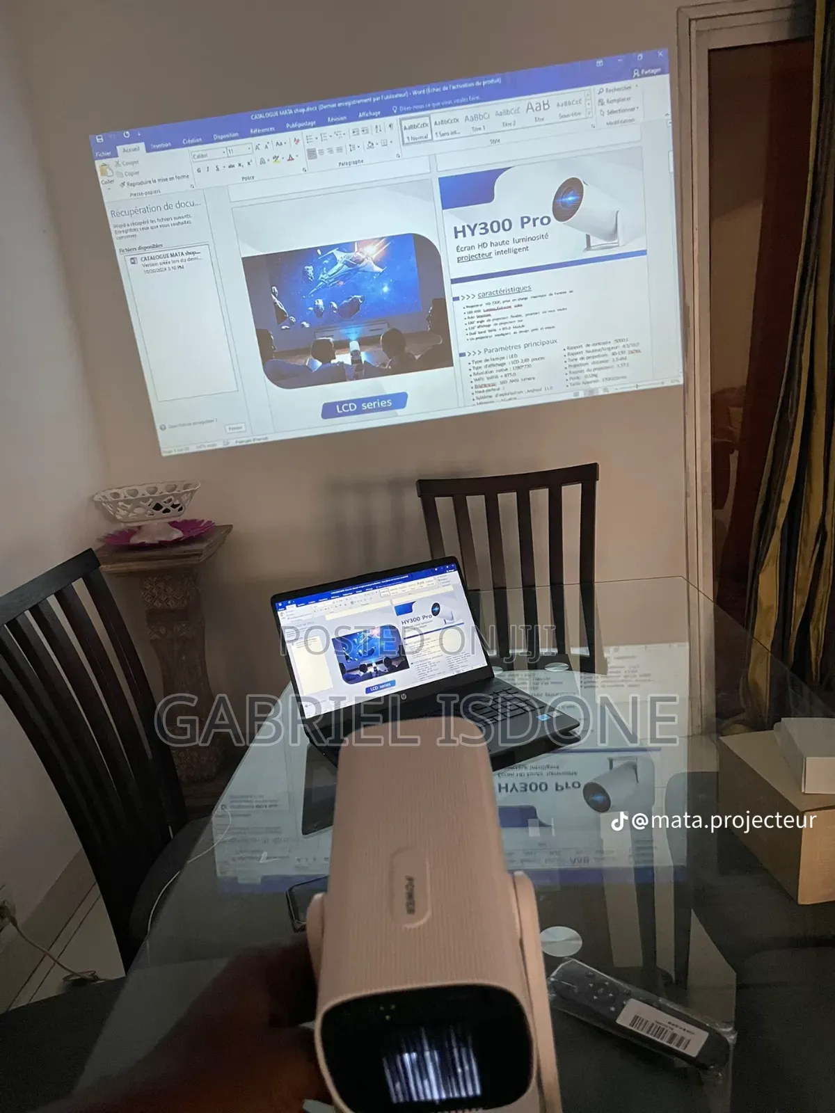 Portable Projector, HY320 Smart TV Projector for Phone/TV Stick/Laptop