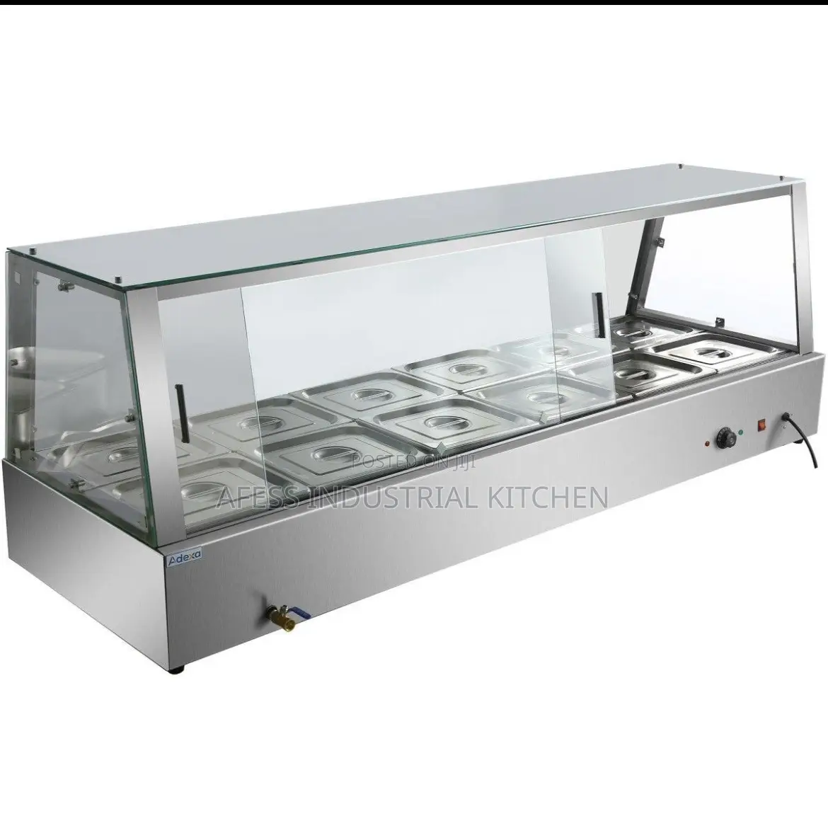 Electric Bain Marie Hot Food Display Showcase