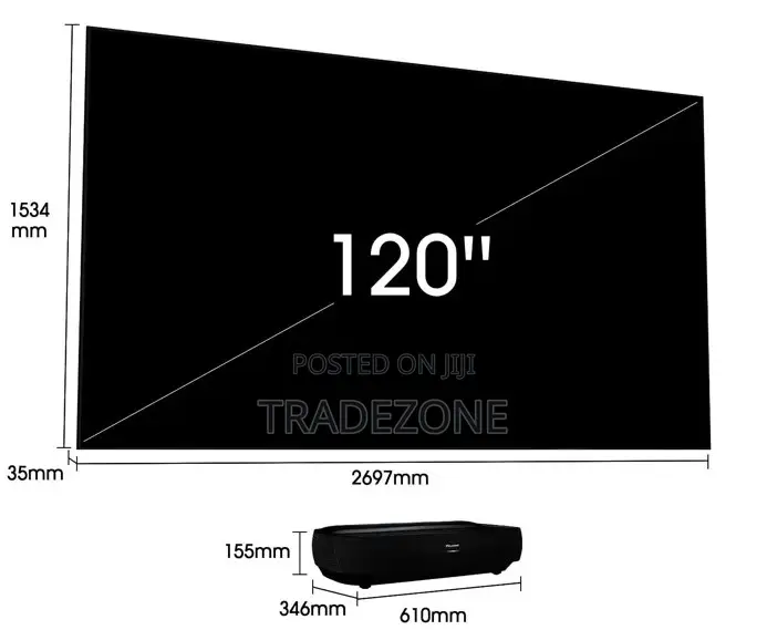 Hisense 120 Inch HDR Smart Laser TV | HIS TV 120L9G