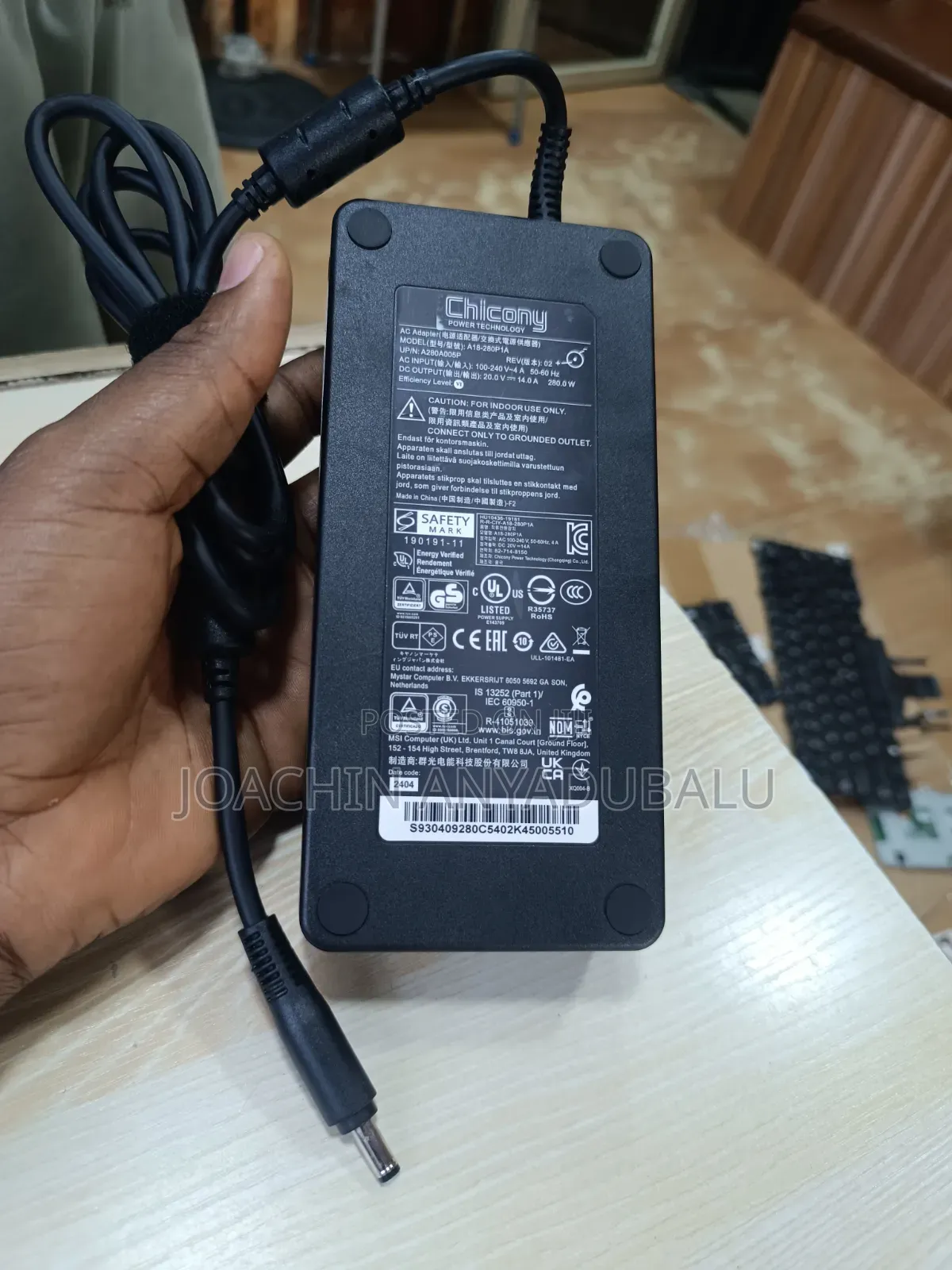 Acer Laptop Charger Adapter 280W Wattage 20V - 14A. Follow Come