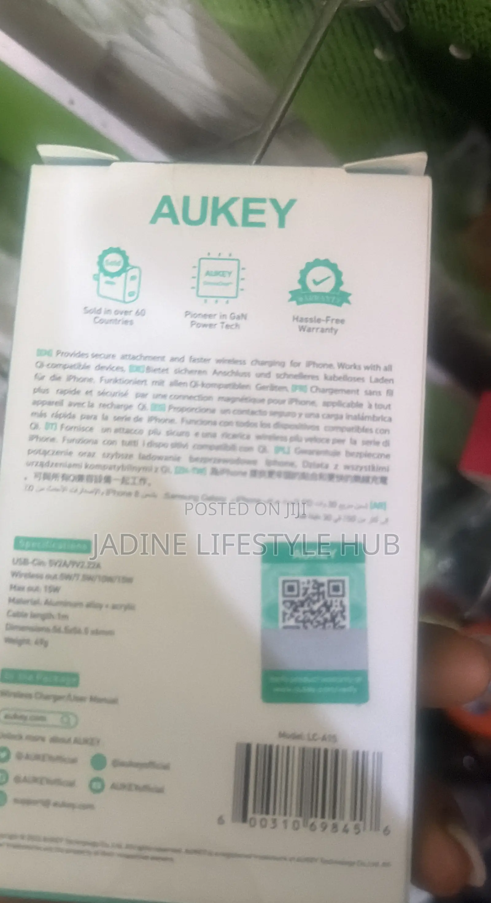 AUKEY Aircore 15W Magnetic Wireless – USB-C Fast Charging (MagSafe)
