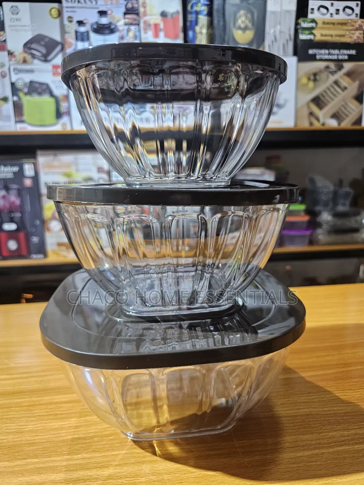 3pcs Acrylic Salad/Vegetable/Meal Prep Bowl