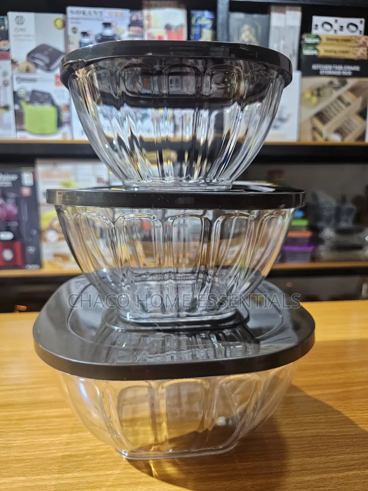 3pcs Acrylic Salad/Vegetable/Meal Prep Bowl