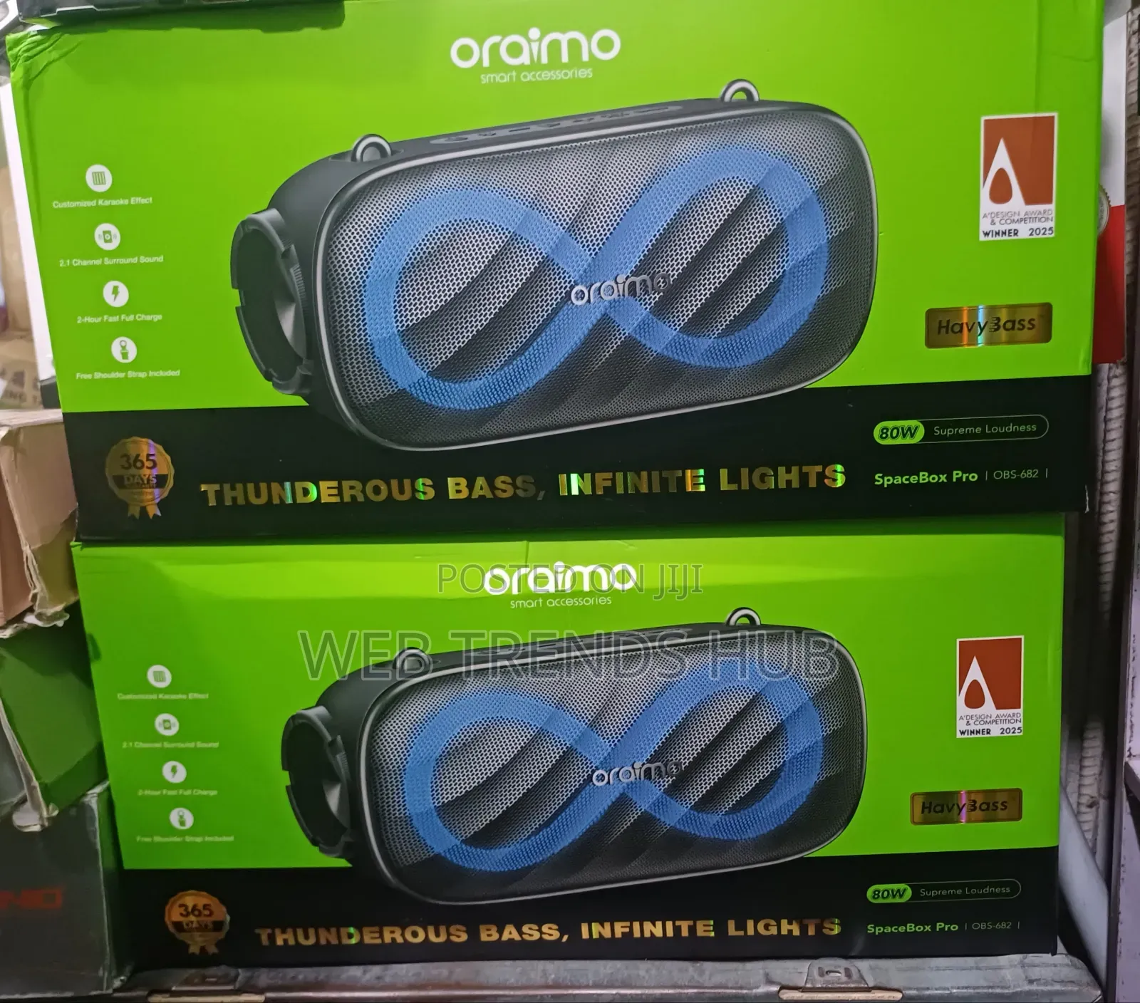 Oraimo SpaceBox Pro (OBS-682) - 80W Supreme Loudness HavyBassTM