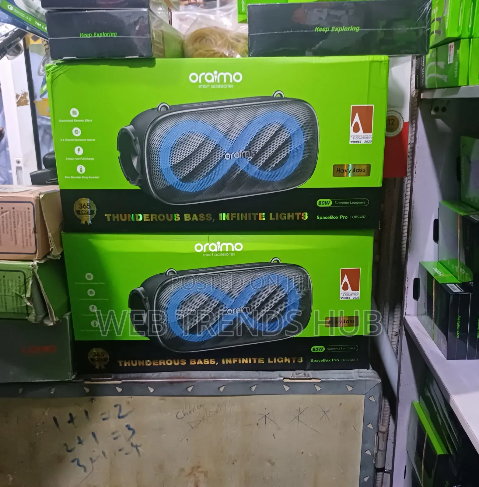 Oraimo SpaceBox Pro (OBS-682) - 80W Supreme Loudness HavyBassTM