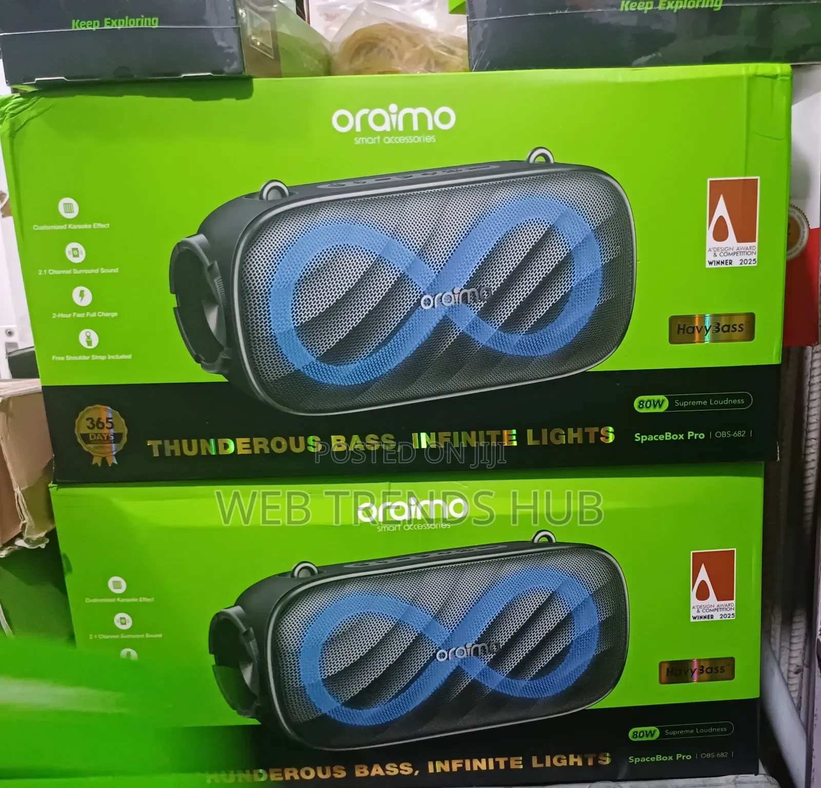 Oraimo SpaceBox Pro (OBS-682) - 80W Supreme Loudness HavyBassTM