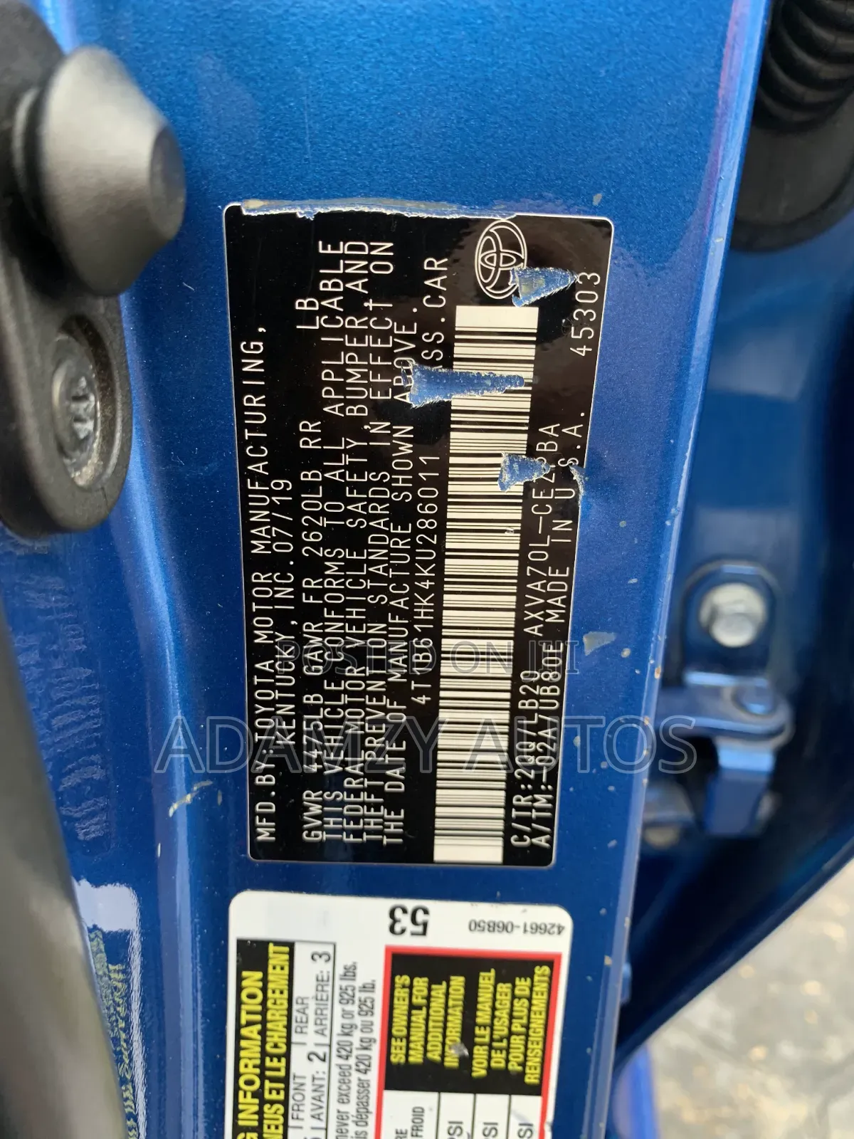 Toyota Camry 2020 Blue