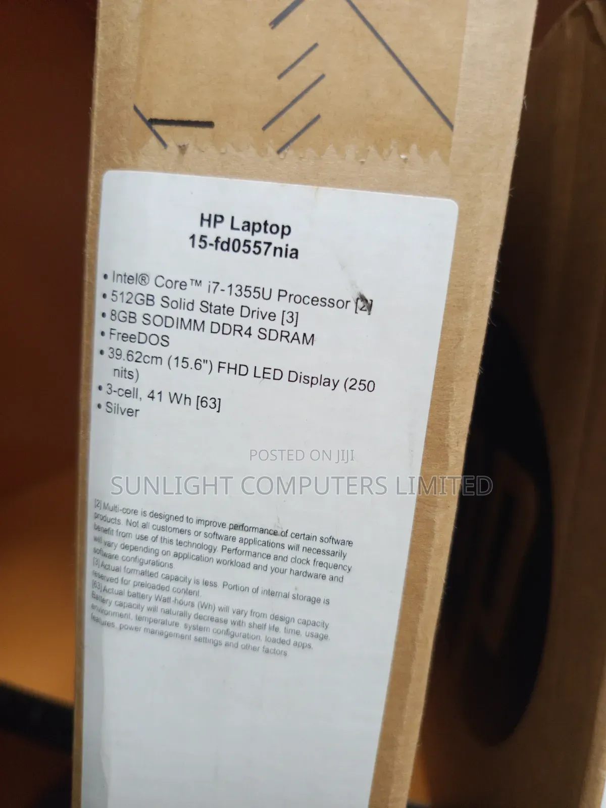 New Laptop HP 15-fd0290ns 8GB Intel Core i7 SSD 512GB