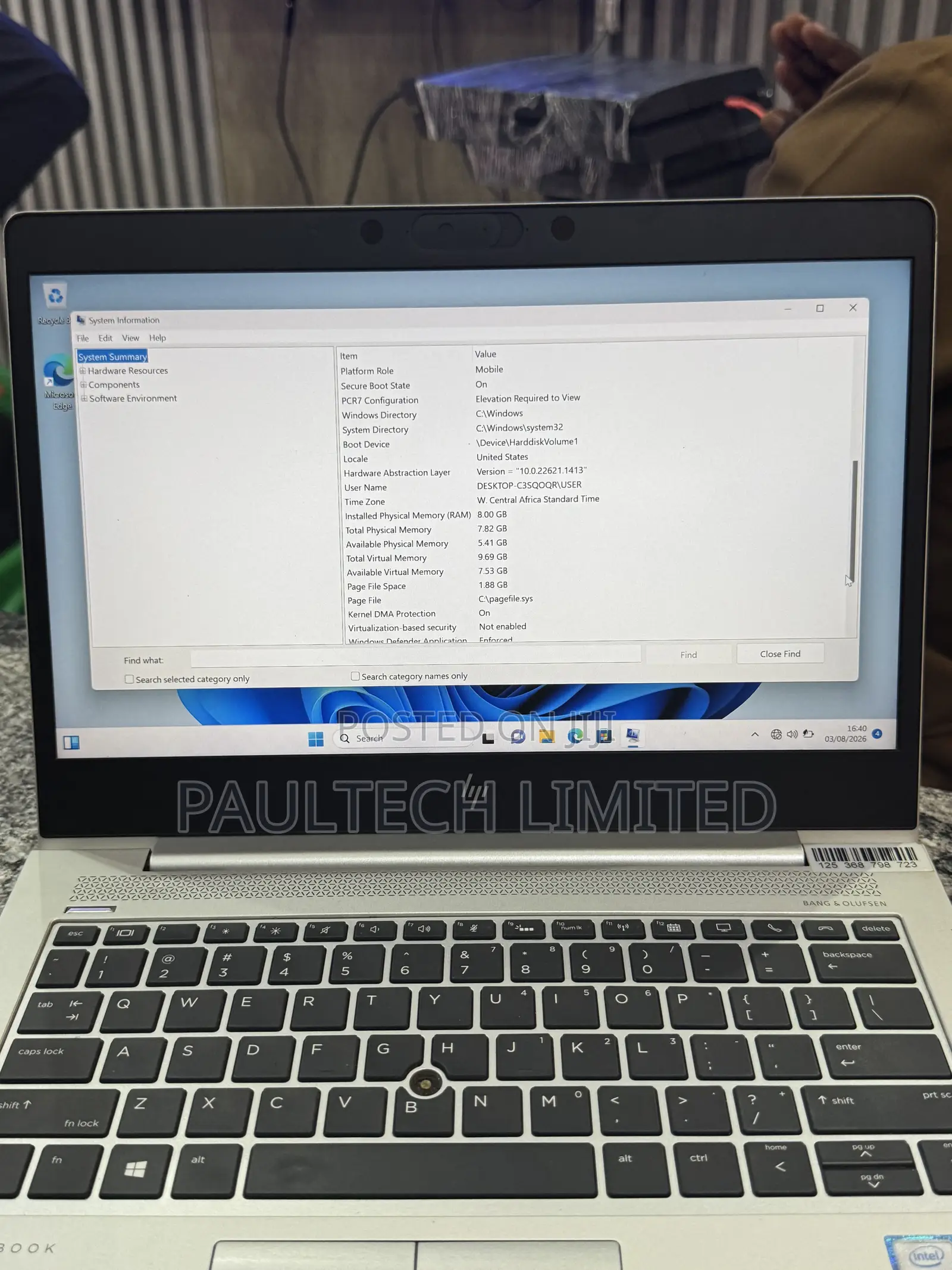 Laptop HP EliteBook 830 G6 8GB Intel Core i5 SSD 256GB