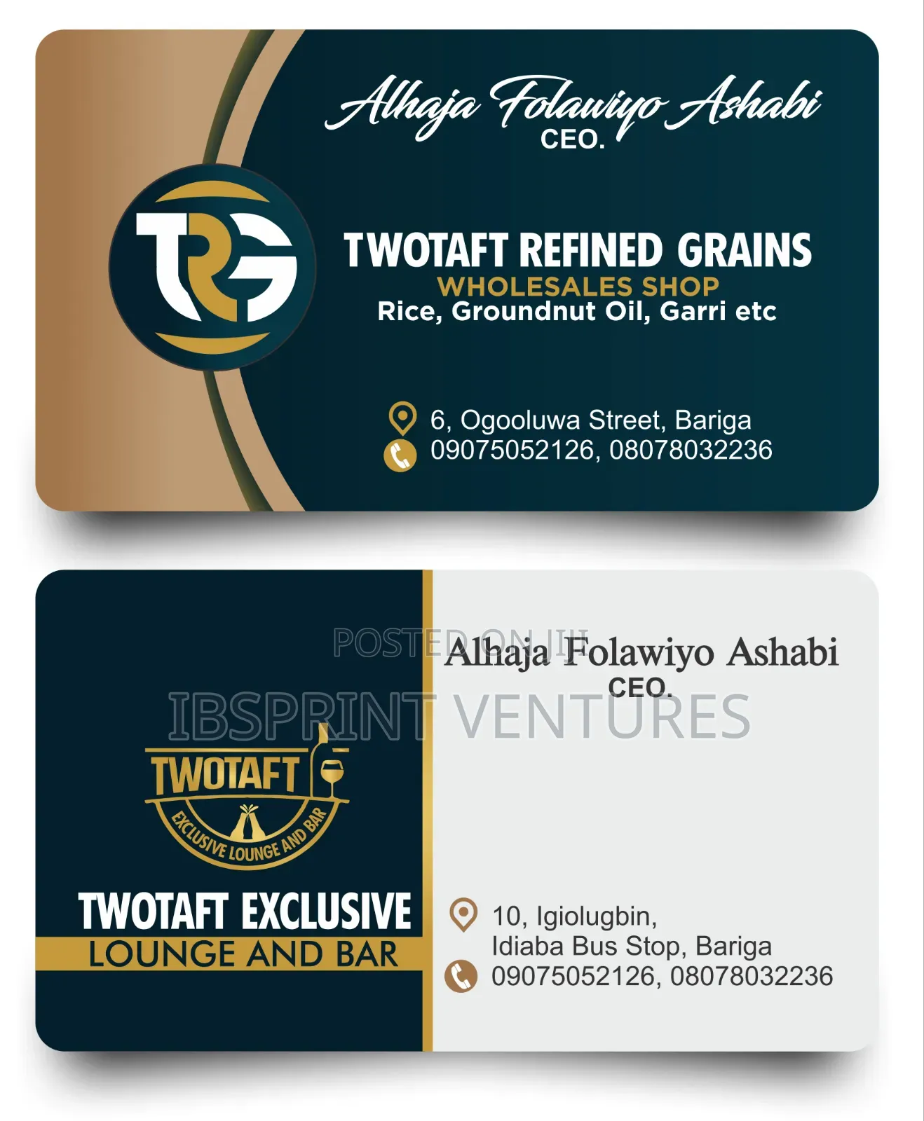 Business Card Invoice Books Bags Hand Fan Poster
