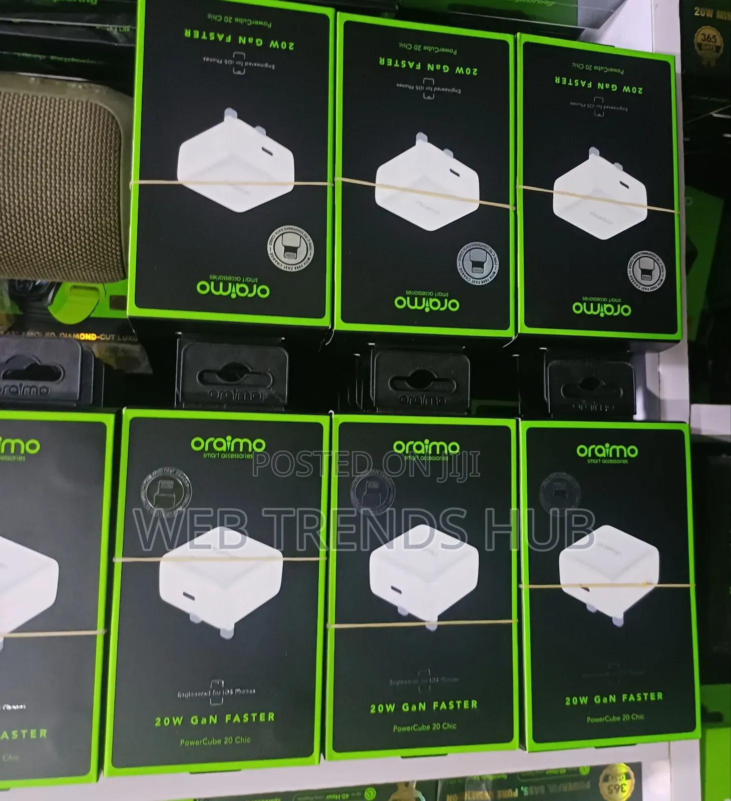 Oraimo 20W GaN PowerCube 20 Chic Charger + Type-C to Lightning Cable