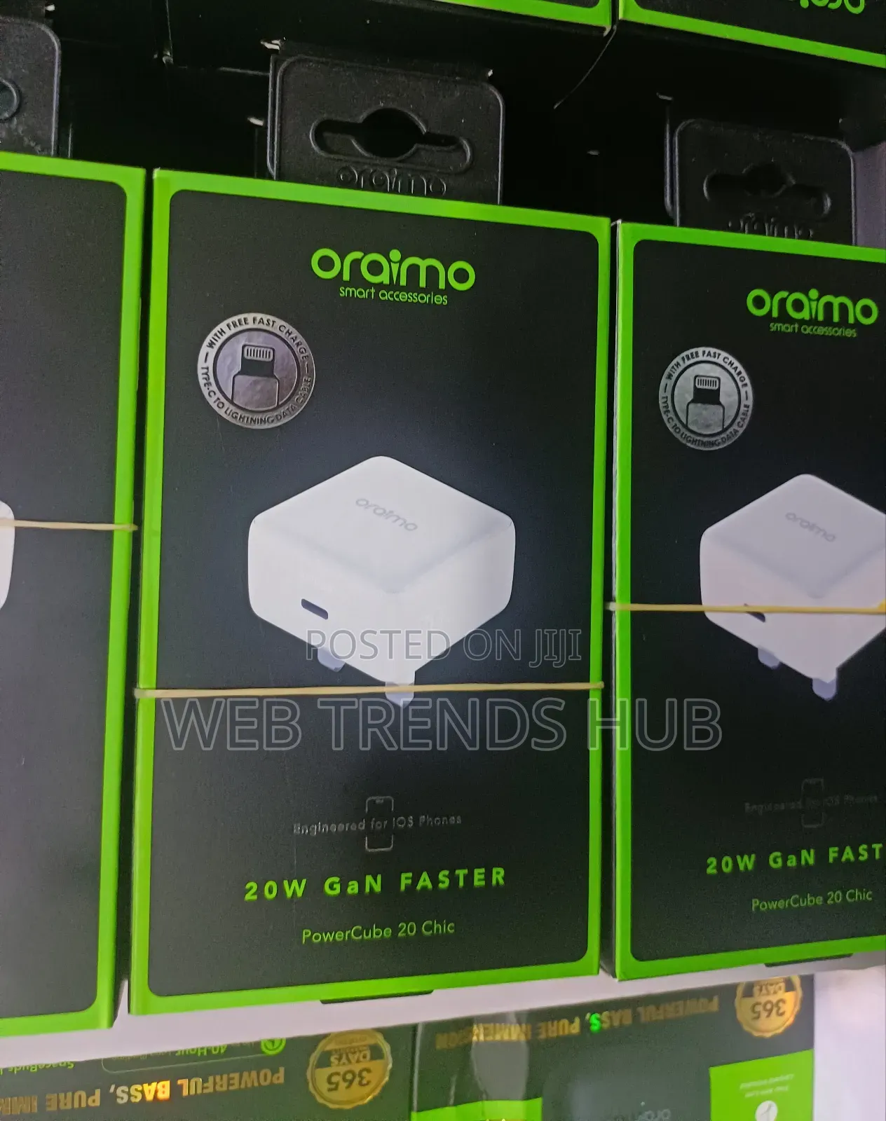 Oraimo 20W GaN PowerCube 20 Chic Charger + Type-C to Lightning Cable
