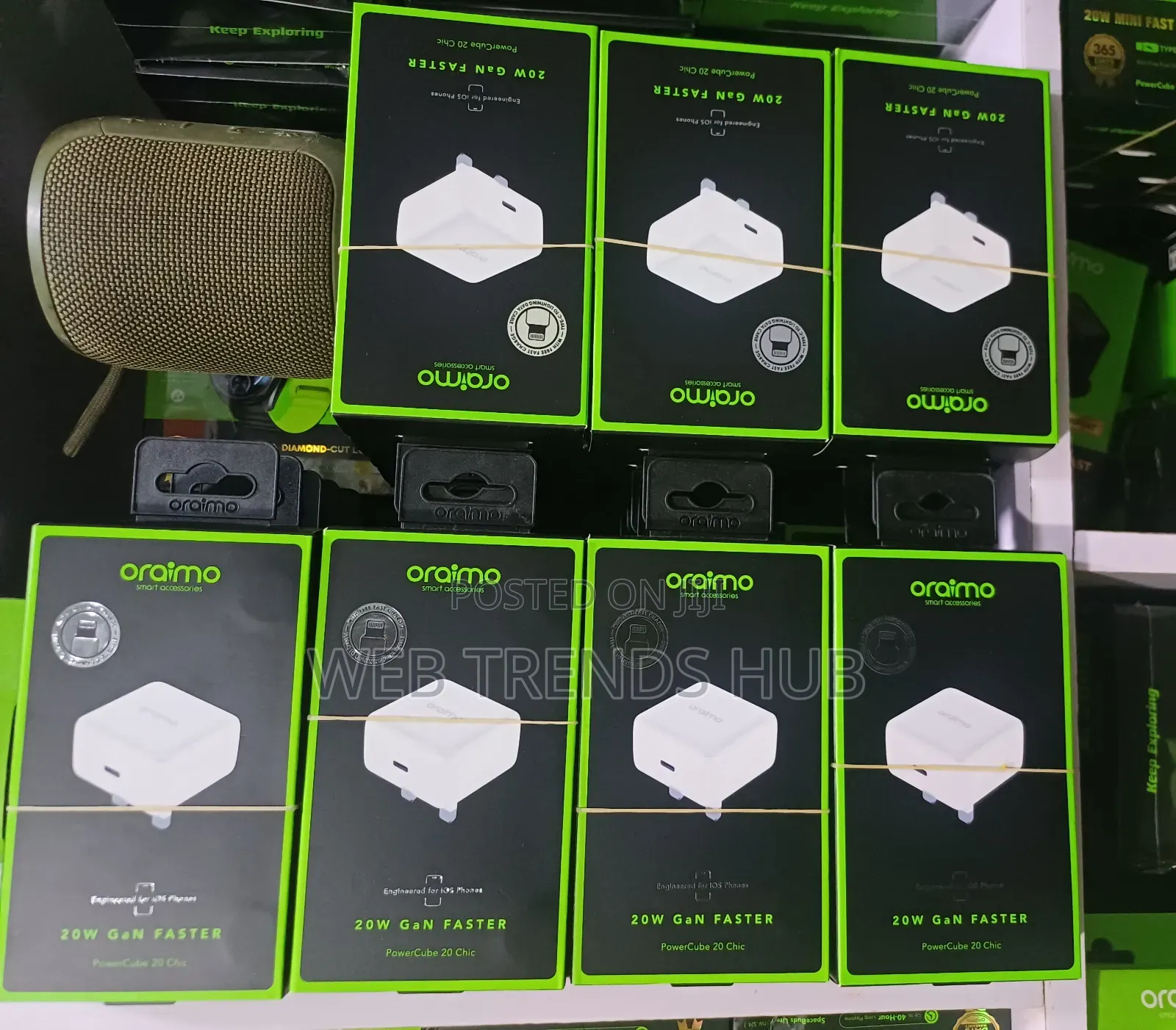 Oraimo 20W GaN PowerCube 20 Chic Charger + Type-C to Lightning Cable