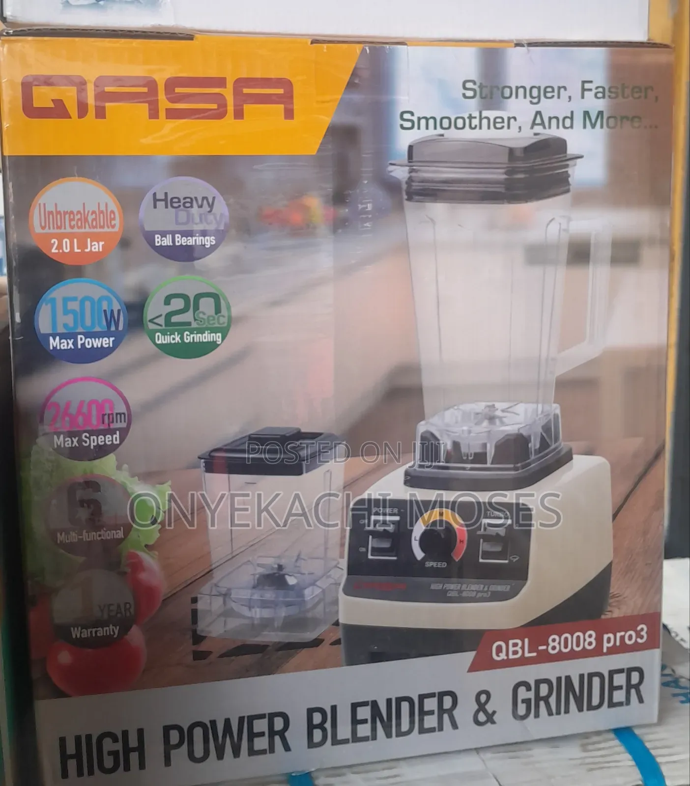 Qasa High Power Electric Blender and Grinder