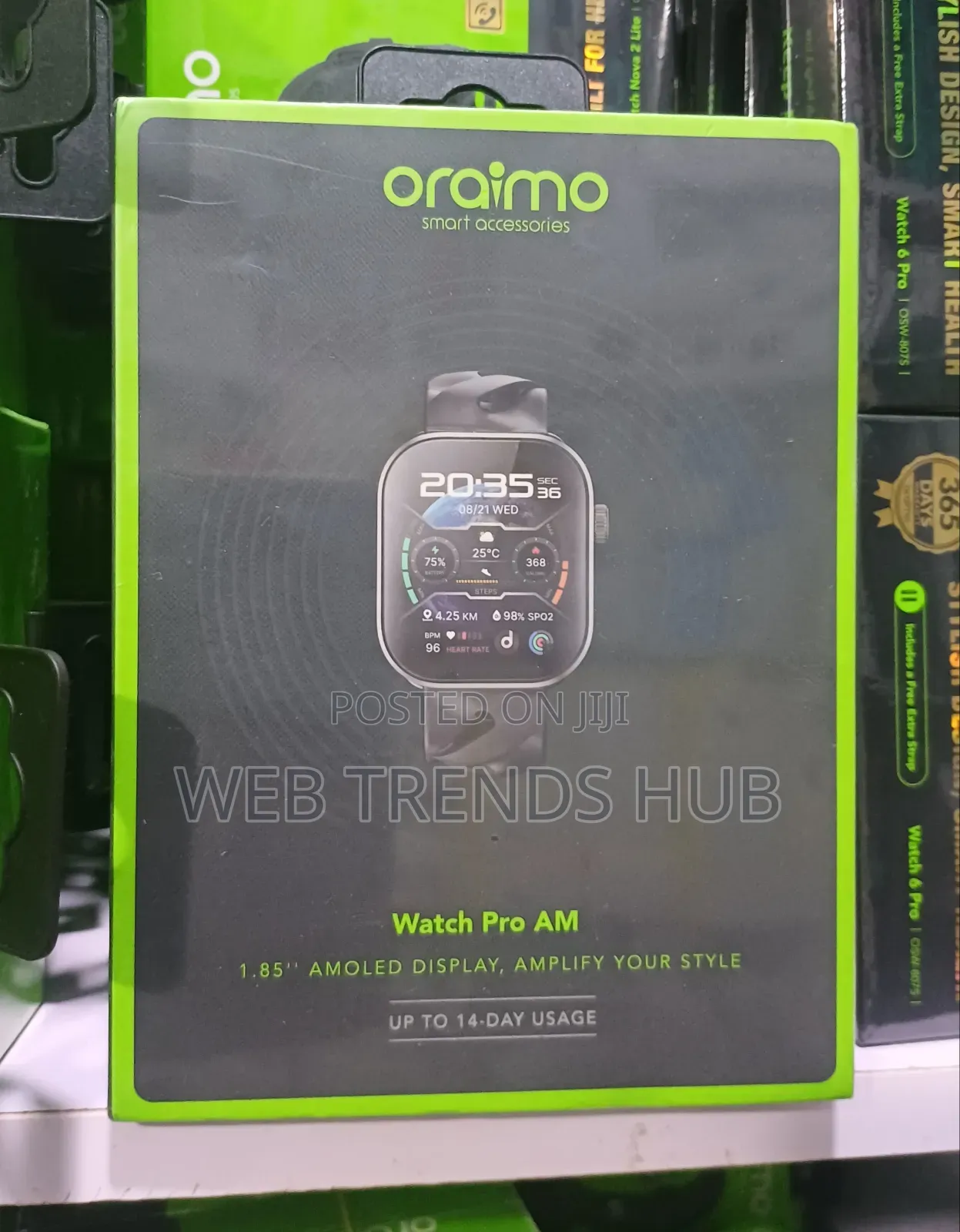 Oraimo Watch Pro AM Smartwatch OSW-811H - AMOLED Screen Health Tracker