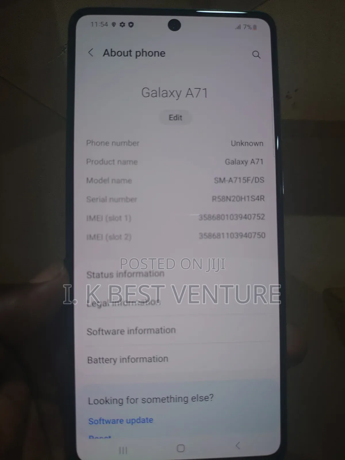 Samsung Galaxy A71 128 GB Blue