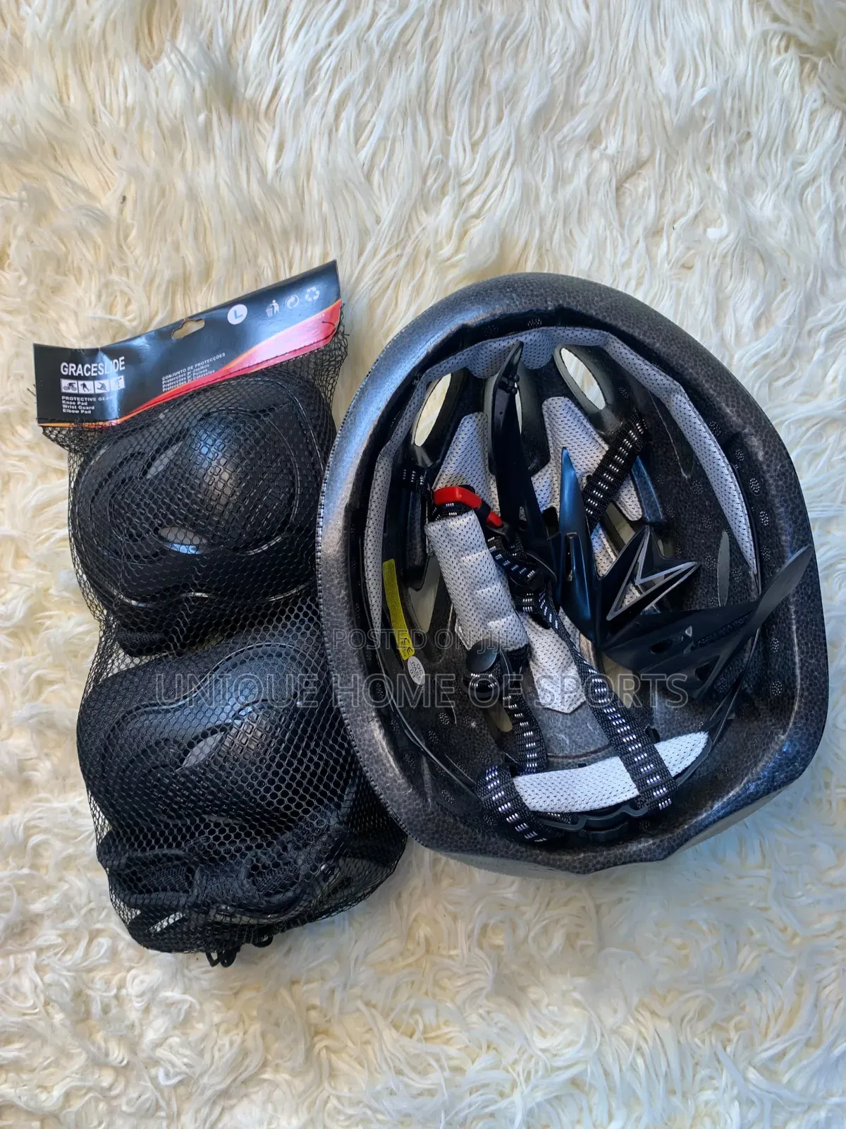 Helmet With Knee Guard