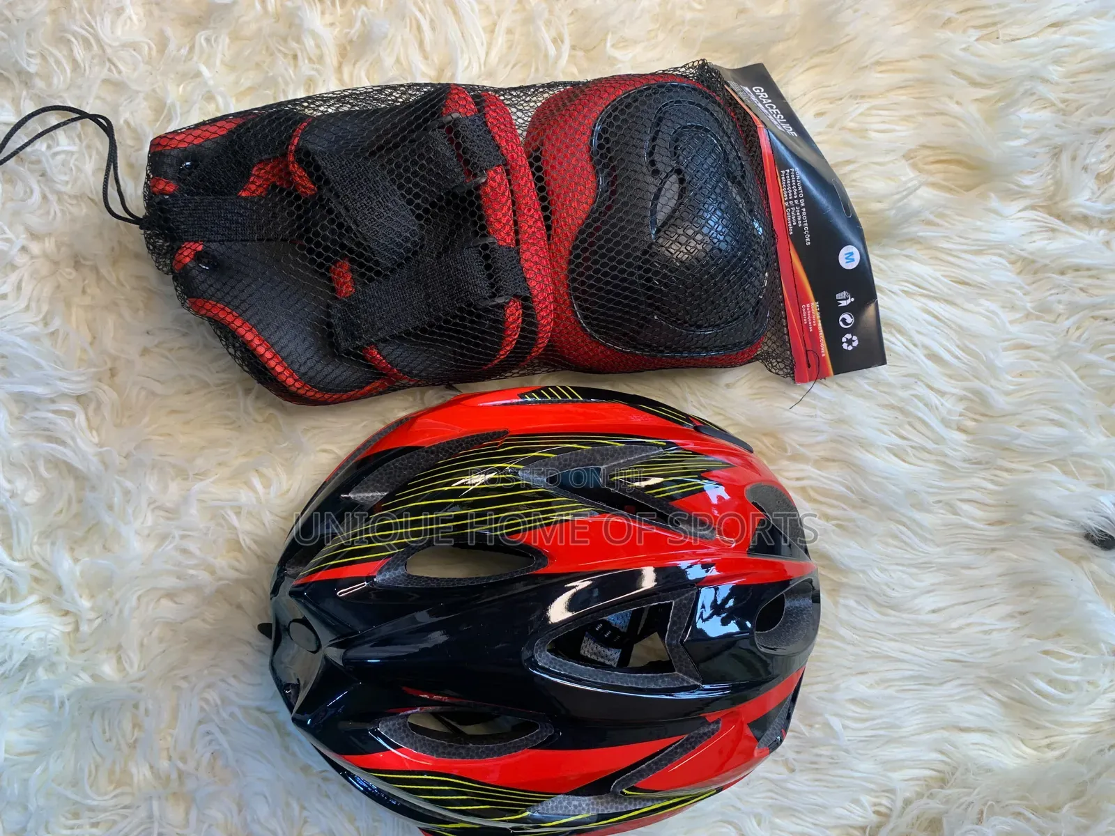 Helmet With Knee Guard