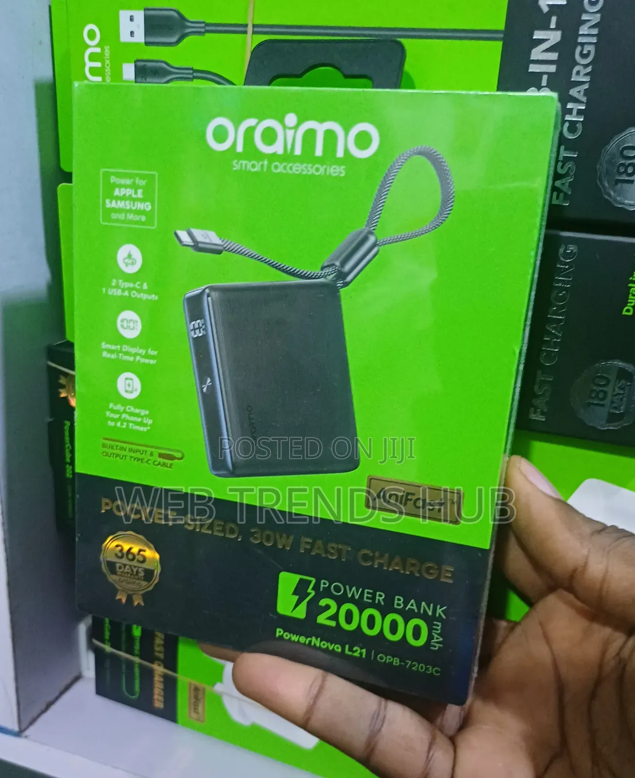 Oraimo 20000mAh 30W PowerNova L21(opb-7203c) – Flight Friendly