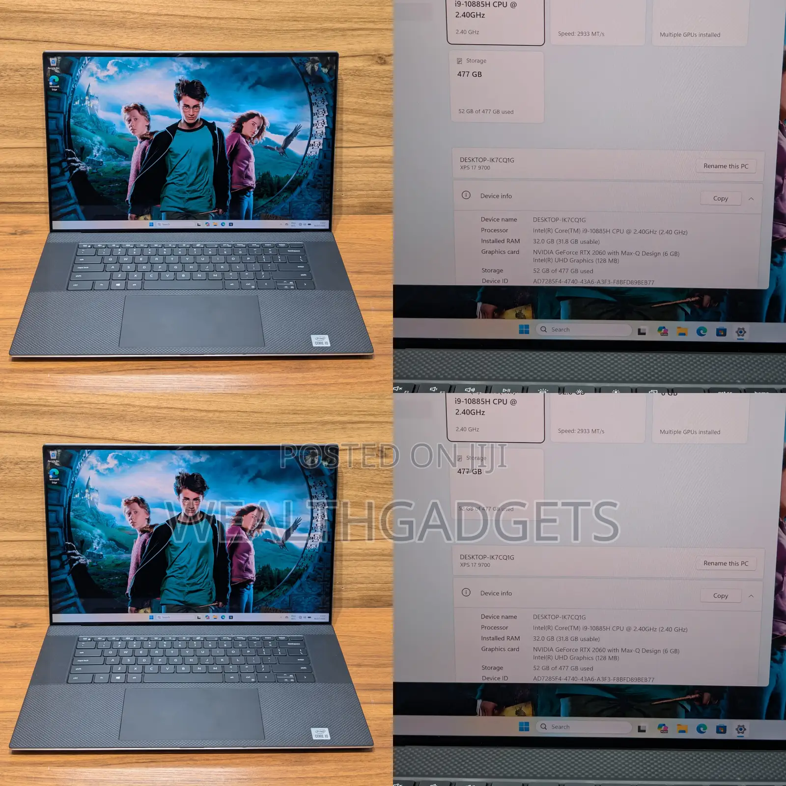 Laptop Dell XPS 17 9700 32GB Intel Core i7 SSD 1T