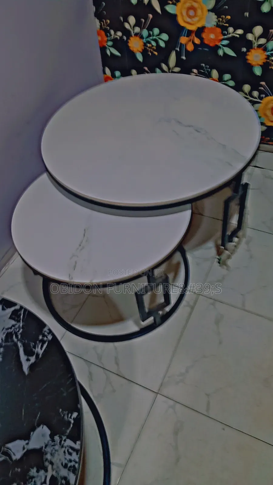 Portable Marble Top Center Table