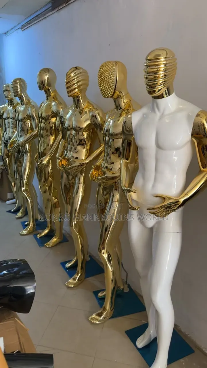High Quality Male Luxury Chrome Display Mannequins