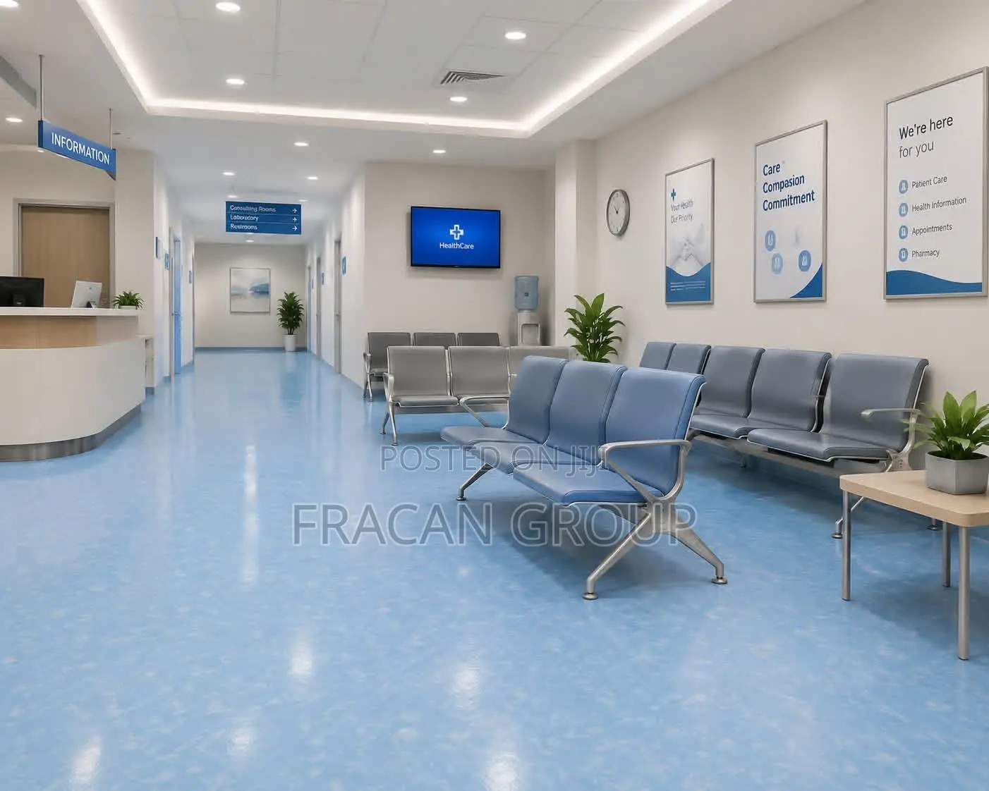 Homogenous Hospital Anti Bacteria Vinyl Floor