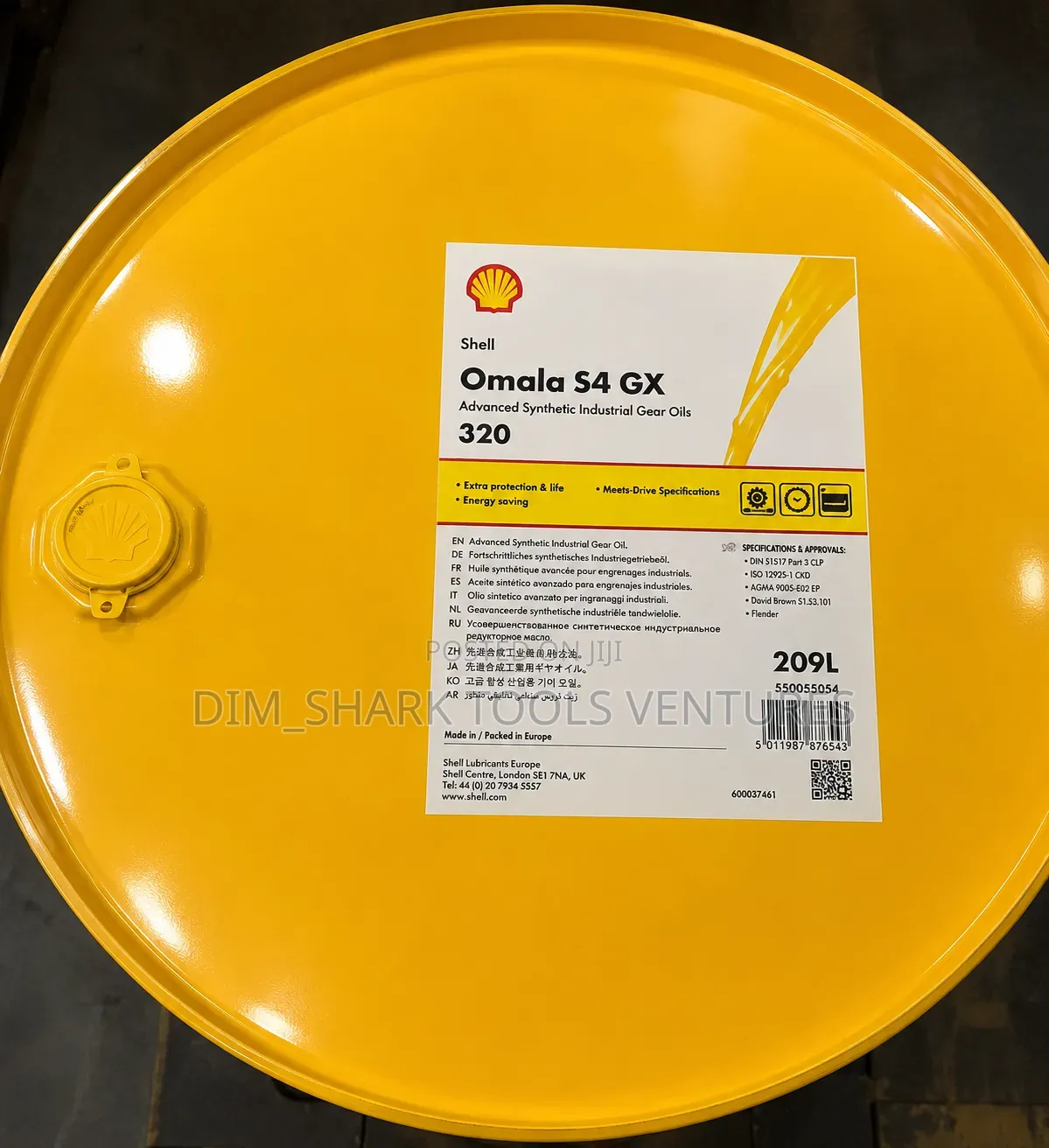 209-Liter Drum of Shell Omala S2 GX 320 High-Industrial Gear