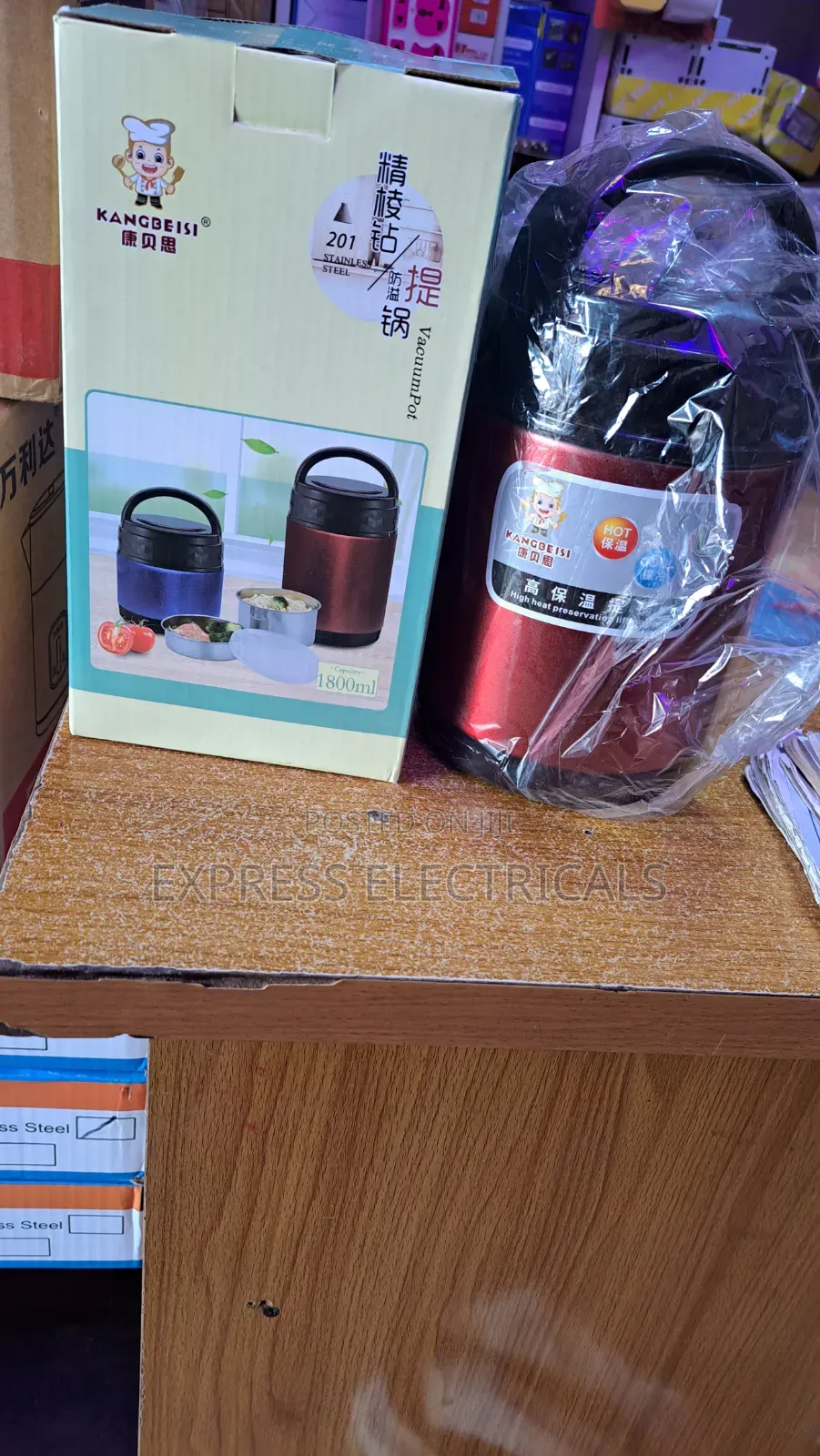 Brand New KANGBEISI 1800ml Stainless Steel Vacuum Food Flask