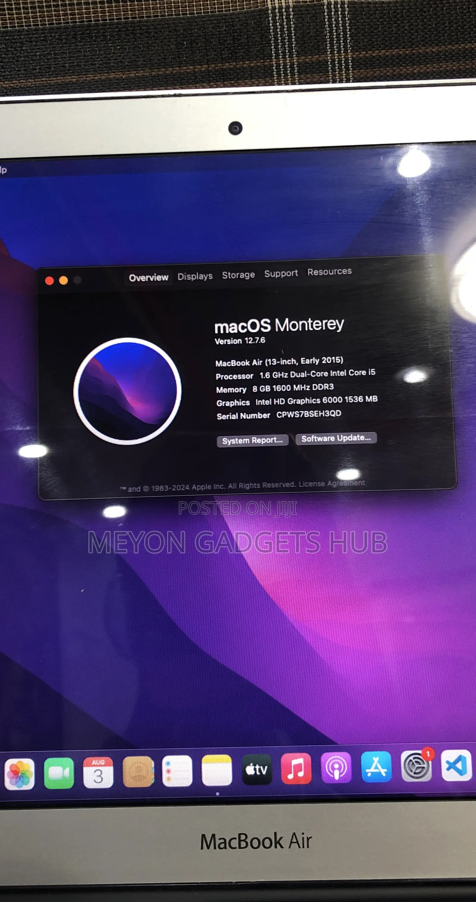 Laptop Apple MacBook Air 2015 8GB Intel Core i5 SSD 256GB