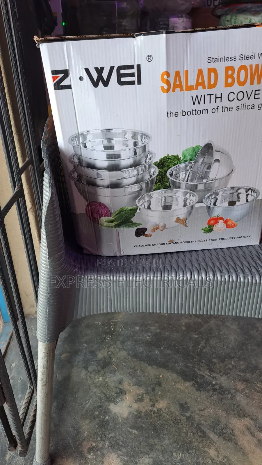 Brand New Z.WEI 5pcs Stainless Steel Salad Bowl