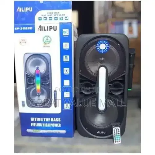 Ailipu 8" Party Box Portable Multimedia Rechargeable Speaker Withmic