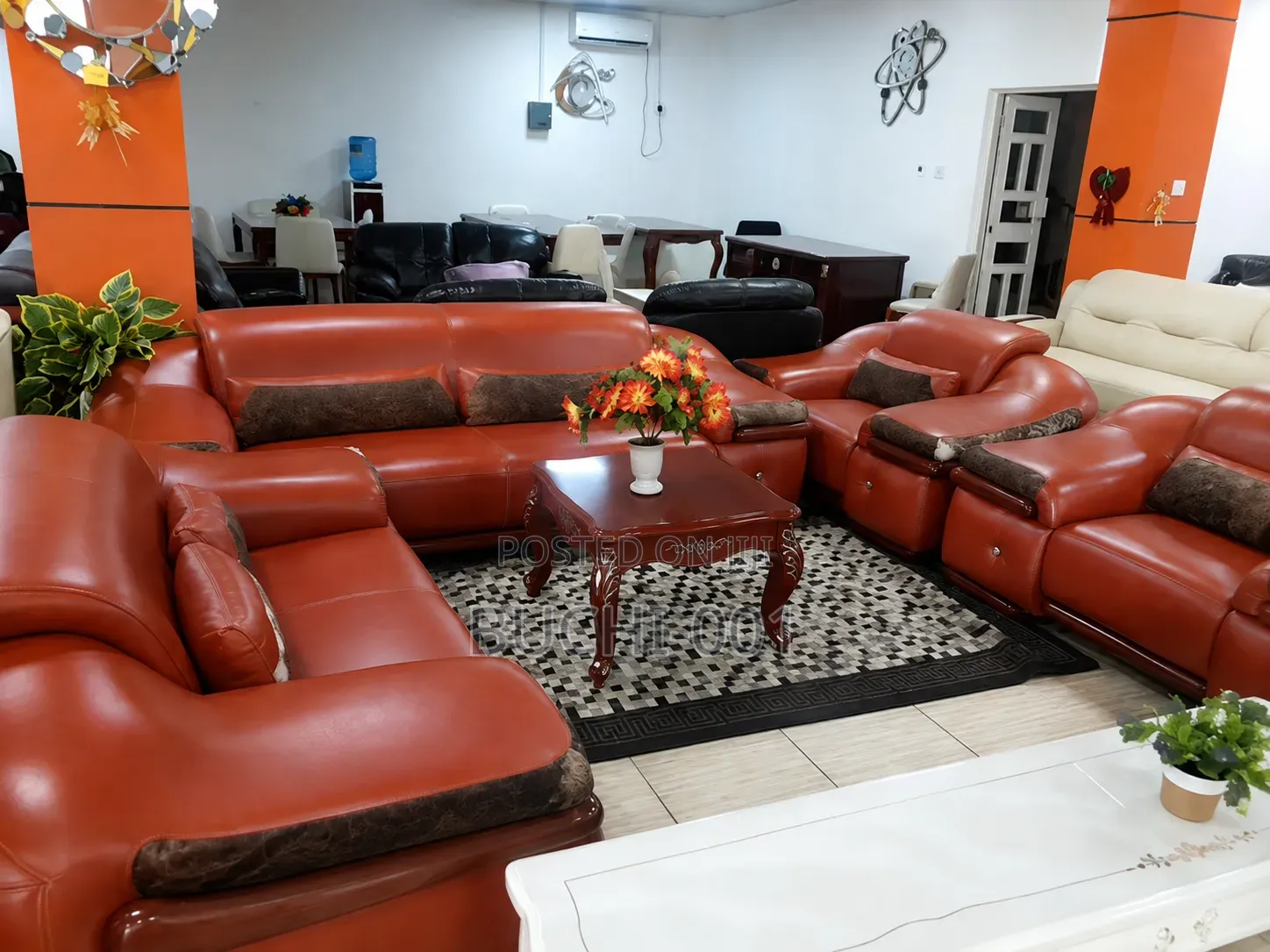 Luxury 7-Seater Leather Sofa Set (3+2+1+1) Premium Quality