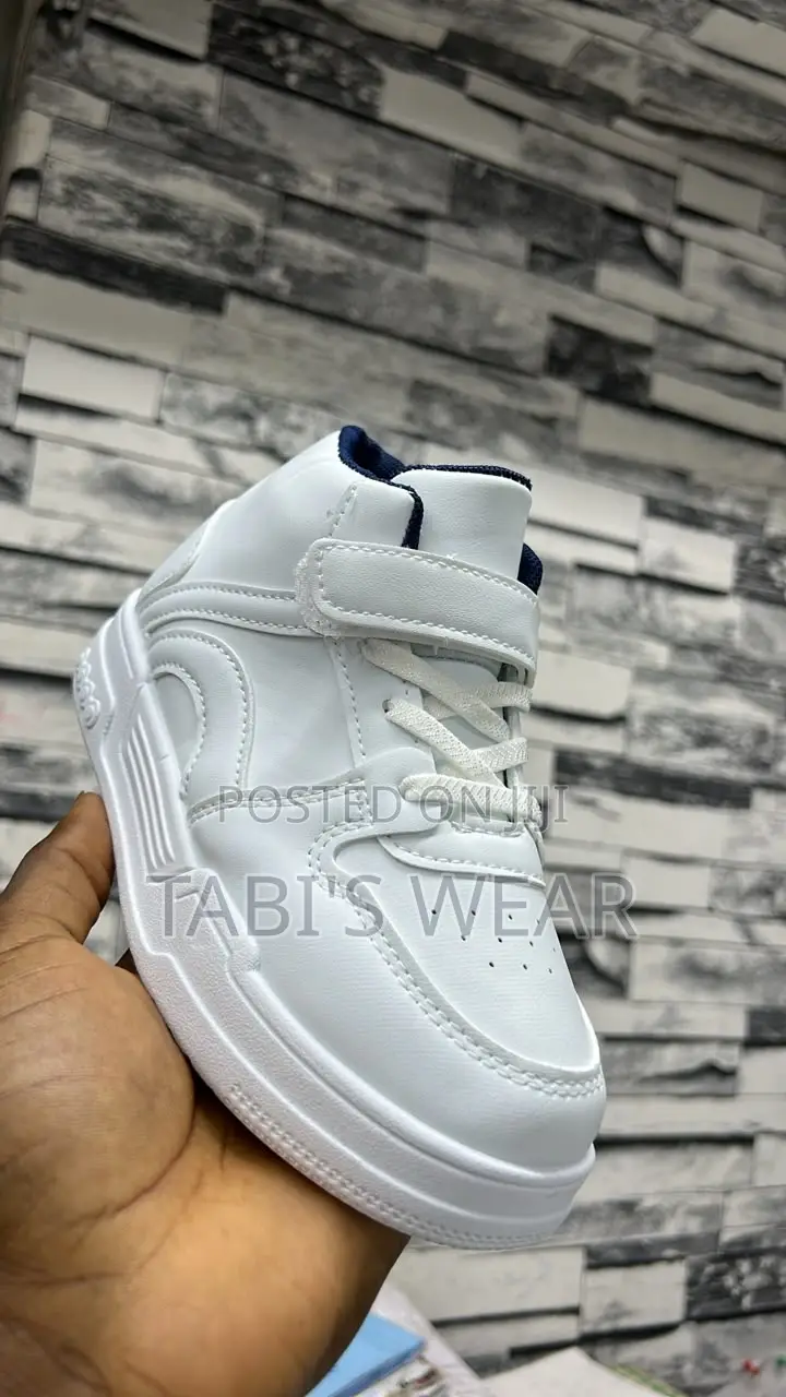 Unisex White Sneakers for Children