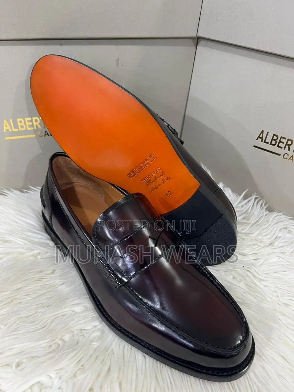 Italian Leather Shoes Alberto 40-46 Original Leather